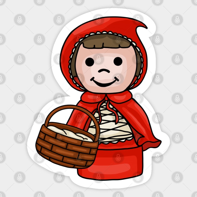 Cute Little Red Riding Hood Sticker by Slightly Unhinged
